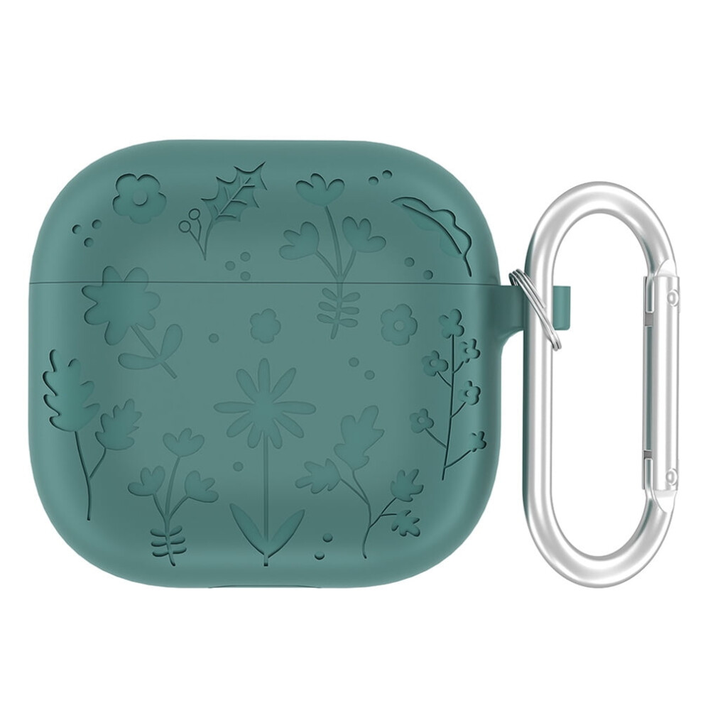 Silicone Earphones Case With Carabiner, Dustproof Shockproof Protective Cover Skin For Compatible With Airpods 4 (2024) 9175034090424