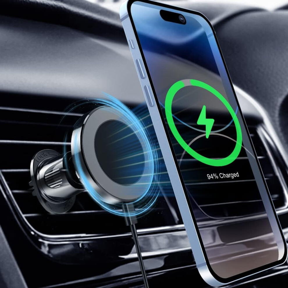 Magnetic Car Mount Charger Â 15W Magnetic Phone Charger Compatible With Iphone, Compatible With Samsung, Compatible With Huawei Â Fast-Charging 9175034091049