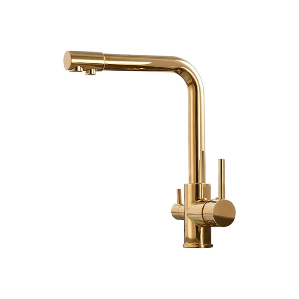 3 Way Kitchen Sink Faucet With 360 Swivel, Cold And Hot Water Supply For Ro Filtration Systems 9365369286986