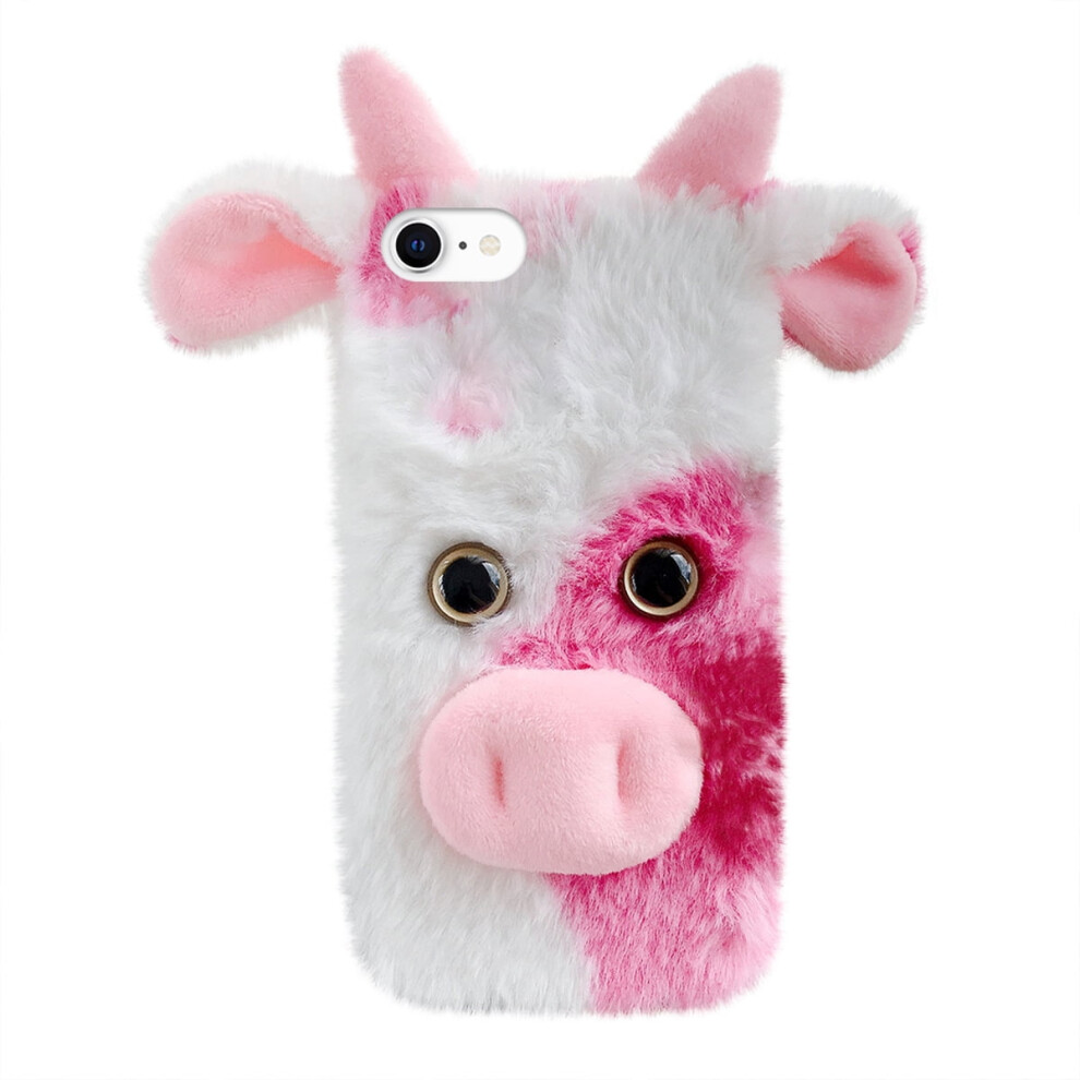 Eease Lovely Cartoon Plush Cow Phone Case Cover Shell Compatible For 7 8 And Se 2020 9175034091957