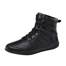 Men's Wrestling Boxing Shoes with Ankle Support, Breathable Mesh, AntiSlip Sole, Black 42EU