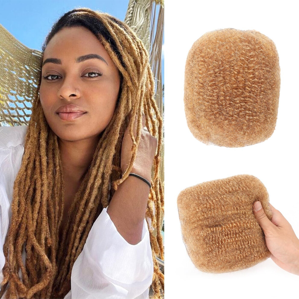 Unisex Afro Kinky Human Hair Bulk 100% Real For Braiding Loc Extensions And Crochet, Natural Kinky Curly