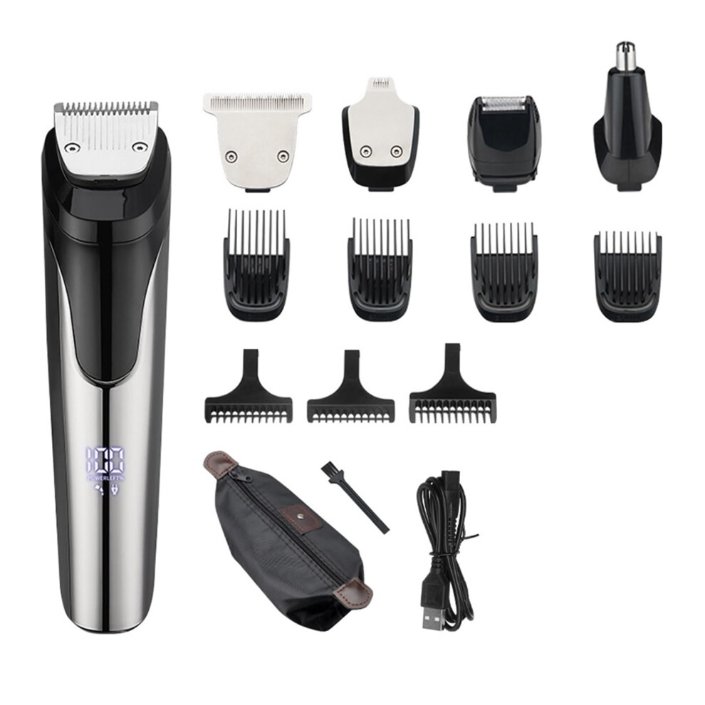 Professional Hair Clippers for Men with LCD Display, USB Rechargeable Waterproof Trimmer Kit