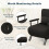 Westwood Versatile Convert Single Sofa Bed 4-in-1 6-Position 85 Sleeper Recliner Black 6