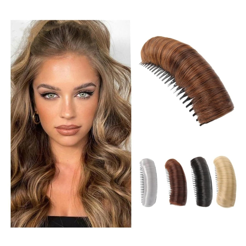 Brown Hair Volume Insert Light Invisible Hair Bump Clip For Instant Root Lift And Quick Style Boost