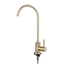 304 Stainless Steel Kitchen Faucet White Brushed Gold Single Handle 360 Rotation AntiFingerprint