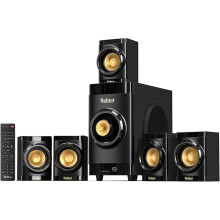 Small Subwoofer Home Theater for TV Surround System 5 Wired Speakers Amplifier 4 inch Woofer Built-in Receiver