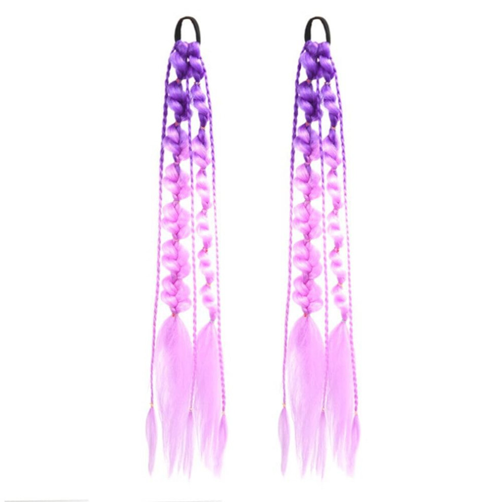 Unisex Bubble Braid Hair Extensions Set 60Cm Ponytail For Women And Kids, Colorful Festival Rave Hair Piece