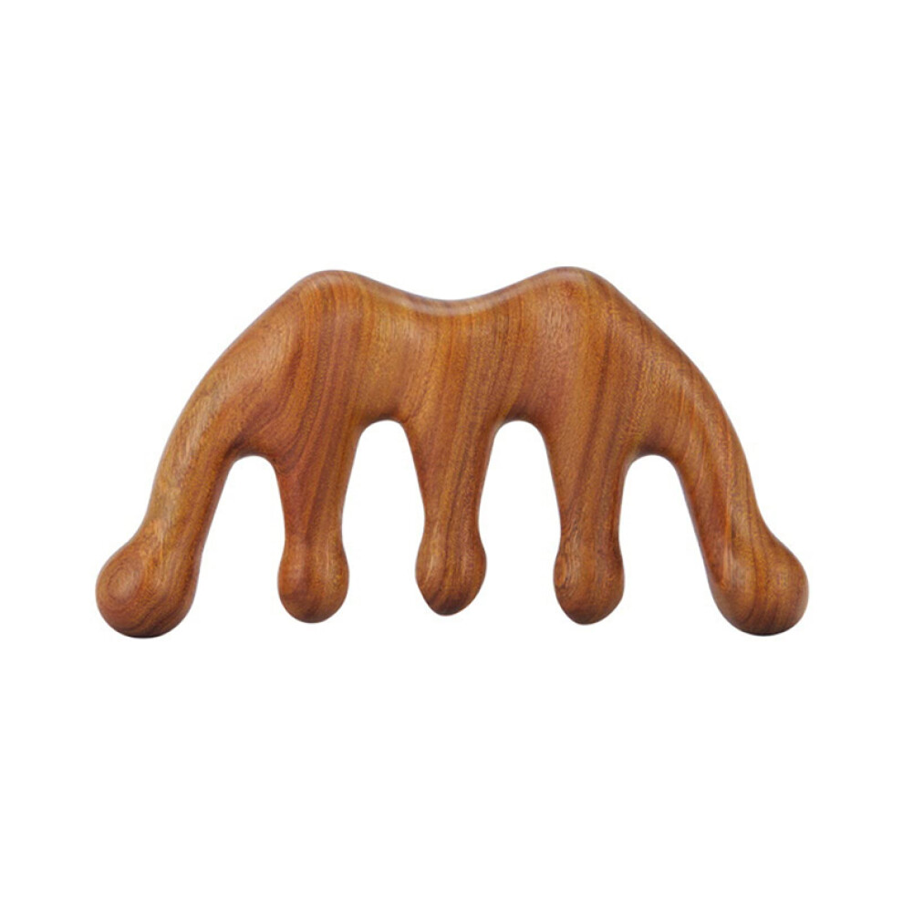 Unisex Sandalwood Massage Comb Wooden Scalp Massager Handmade Gentle Hair And Beard Grooming Tool