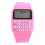 Children's Calculator Watch Pink Silicone Strap LCD Display Date Time Function 1