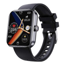 Montre connectée F57l Noire - Suivi de santé toute la journée - Autonomie de 15 jours - Rappel d'appels et de messages