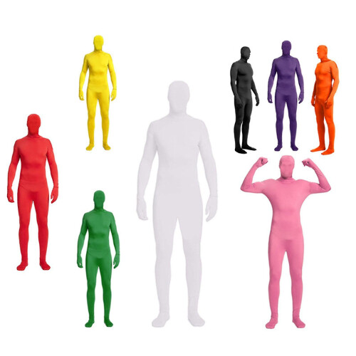 Collant intégral jaune, 170 cm, combinaison élastique et confortable 2