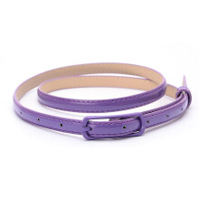 Cinto feminino, couro artificial liga (Roxo, estilo1), 1,2cm de largura ajustável de 90-110cm