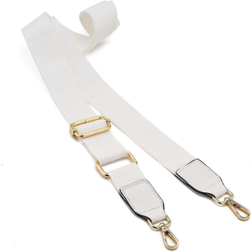 Shoulder Strap, White, 3.8cm Wide Adjustable Length Comfortable Load-bearing Canvas Material
