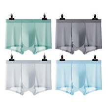Calzoncillos bóxer de seda de hielo para hombre, talla 5XL (A005), elásticos, sin costuras y ultrafinos.