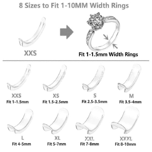 Ring Size Adjuster 8 Sizes style1 TPU Comfortable Invisible 2