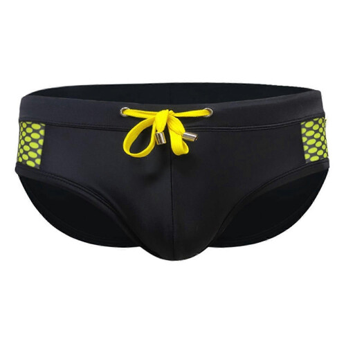 Ανδρικό μαγιό σλιπ μαύρο 2XL πολυεστέρας spandex αναπνεύσιμο στενή εφαρμογή