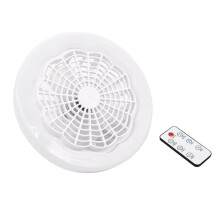 LED Smart Fan Light Ceiling Fan 30W Remote Control Indoor LED Light Silent Bedroom Kitchen Decor Lamp Fans-White