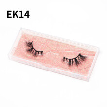 Nvzi -b 1 Pairs Wispy Mink Lashes Fluffy Eye Lashes Natural Look Volume Fake Eyelashes，BK14
