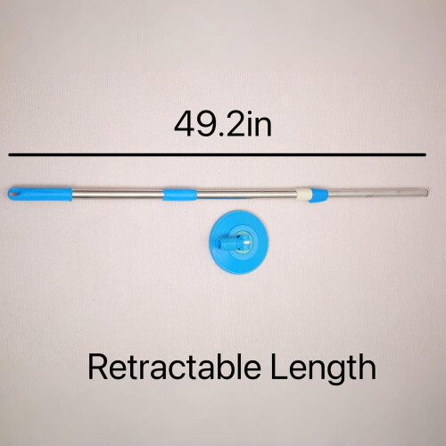 Spin Mop Handle Replacement Stainless Steel 360 Rotating Telescopic Pole with Twist Lock System Universal 1