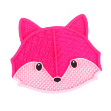 Makeup Brush Cleaning Mat with Suction Cup Silicone Pad for Cosmetic Tool Washing Rose Pink
