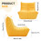 Movable Single Lazy Sofa, Soft Comfortable Couch for Home Relaxation 7