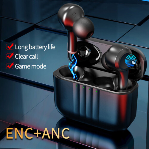 Ακουστικά Bluetooth Txmfgh J7 - Μείωση θορύβου ANC/ENC, Μεγάλη διάρκεια μπαταρίας, IPX5 2