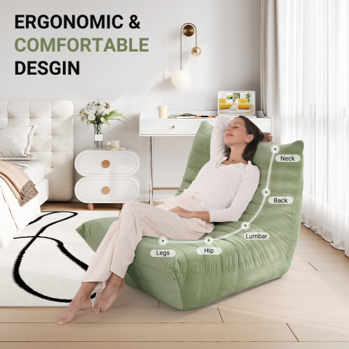 Movable Single Lazy Sofa, Soft Comfortable Couch for Home Relaxation 1