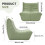 Movable Single Lazy Sofa, Soft Comfortable Couch for Home Relaxation 4
