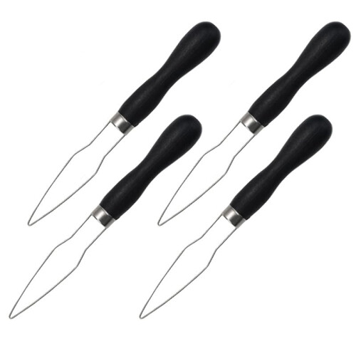 4 Pack Button Hook Tool with Stainless Steel Loop for One Hand Dressing Aid and Easy Fastening