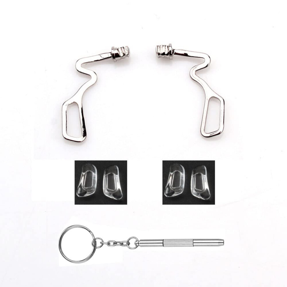 Eyeglass  Kit with Soft Silicone AntiSlip Nose Pads and Temple Arms for Glasses and Sunglasses