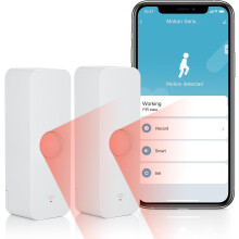 WiFi Motion Sensor,Smart Motion Detector,Security System Indoor Motion Sensor Alarm for Home,Smart Life App
