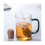 4PCS Glass Strainers for Long Leaf Tea, Reusable Glass Diffuser with Cork Loose Tea Steeper Filter for Cup 8