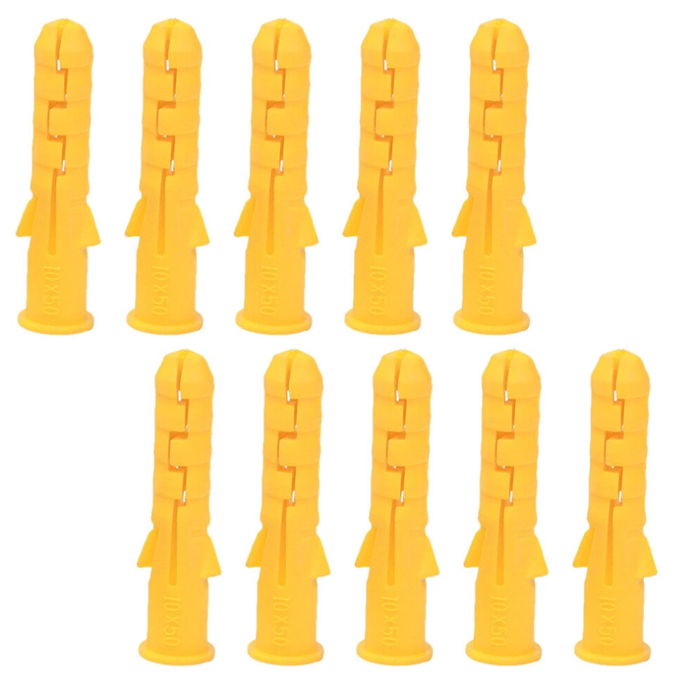 200Pcs Ribbed Plastic Anchor Wall Expansion Tube For Drywall Maintenance 9175034104534