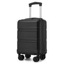 (Black, 15 inch) 15″ Lightweight ABS+PC Hard Shell Cabin Suitcase with Removable Spinner Wheels 45*30*20 cm
