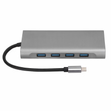 All Aluminum Material Precision Design USB C Hub 11 in 1 Multiport Adapter Featuring High Speed Transmission Dual Core Technology and PD Fast