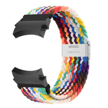 20mm nylonarmband kompatibelt med Samsung Galaxy Watch4/5/6/Pro/Classic 45mm 44mm 40mm 43mm 47mm - Regnbåge
