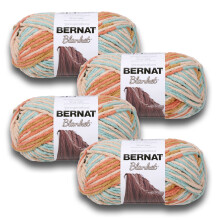 Hilo de poliéster supergrueso Bernat Blanket #6, Sailor's Delight, 300 g (10.5 oz), 220 yardas (paquete de 4)