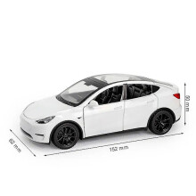 Mașină de jucărie Tesla Model Y SUV 1/32, aliaj metalic turnat sub presiune, sunet și lumină, tragere înapoi, 1:32, cadou de colecție, pentru