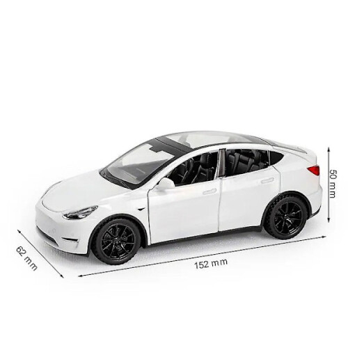 1/32Tesla Model Y Suv Παιχνίδι Αυτοκίνητο Μοντέλο, Χυτό Κράμα Μεταλλικό Ήχος & Φως Τραβήξτε
