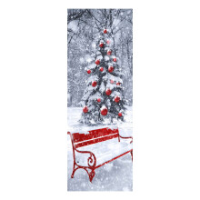 3D-Weihnachtstürdekoration (79 x 198 cm), „Frohe Weihnachten“-Banner, Weihnachtsdekoration zum Aufhängen, Foto-Requisiten für Partys, passend