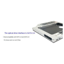 9.0mm SATA Second Hard Drive SSD Hard Drive All Aluminum Ultra Slim Optical Bay