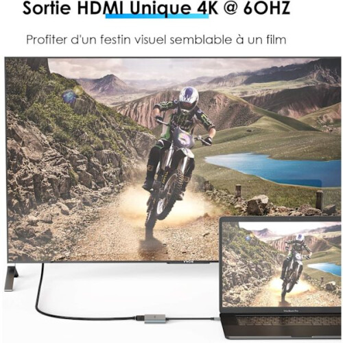 Προσαρμογέας USB-C σε διπλό HDMI4k MST, Φορητός διανομέας HDMI USB C, Τύπος 1