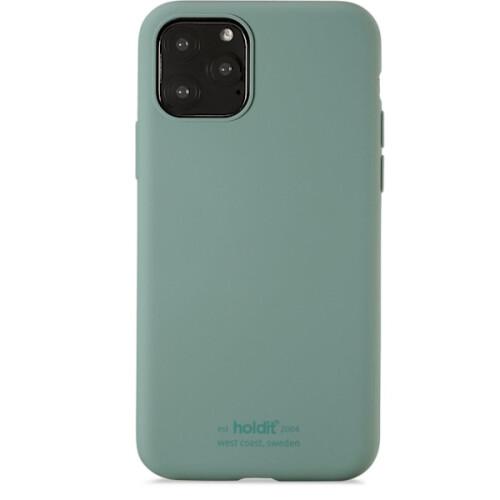 Compatível com iPhone 11 Pro/X/XS - Capa de silicone Holdit para celular - Verde Musgo