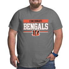 Μπλούζα Bengals Men Big and Tall Sports με κοντά μανίκια με λογότυπο ομάδας ποδοσφαίρου για