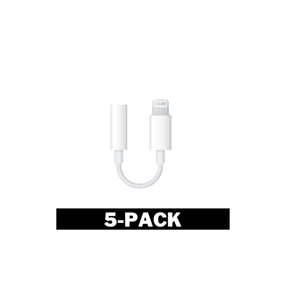 Digital Lightning To 3.5Mm - Aux - Compatible With Iphone Compatible With Ipad Ipod 5-Pack White 9149926955238