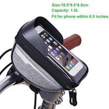 Bolsa impermeável de 6,5 polegadas para bicicleta, bolsa de guidão para mountain bike, capa protetora para celular, bolsa frontal para bicicleta,