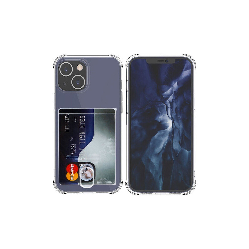 Compatible With Iphone 13 - Stylish Protective Case With Card Holder Transparent 9149926955108