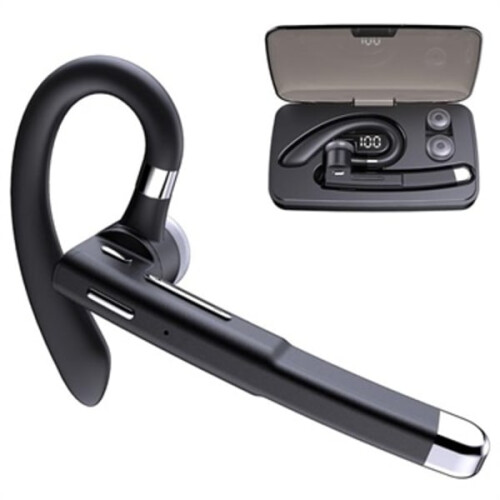 Mono Bluetooth-Headset mit Ladecase YK520 – Schwarz