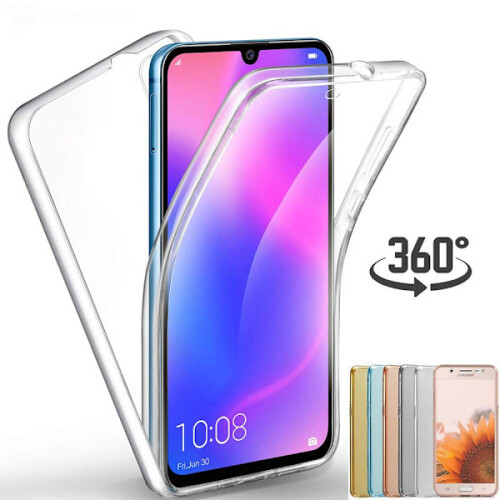 Compatível com Huawei P30 Lite | Capa de silicone TPU 360 | Proteção total dourada 2